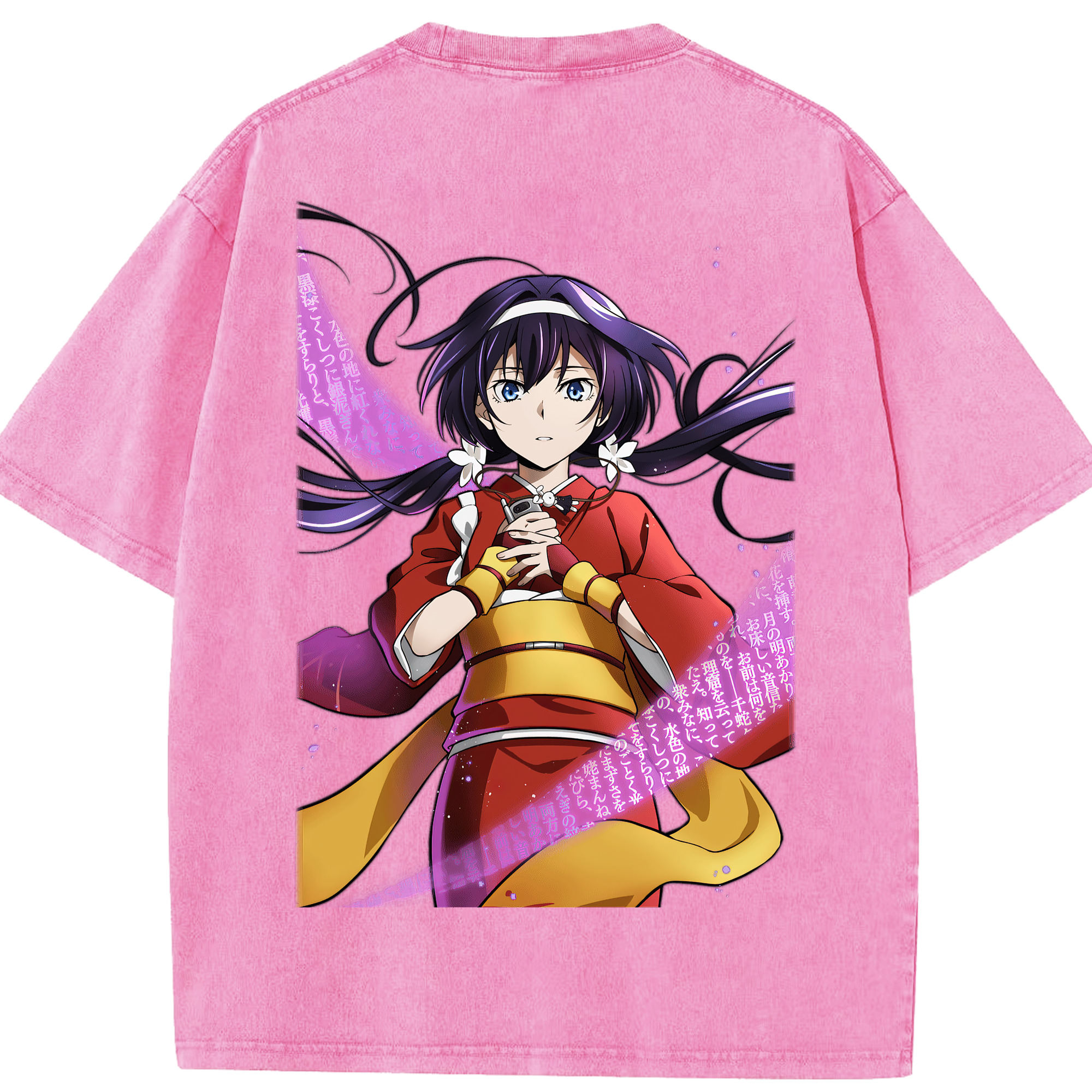 （画像用） 文豪ストレイドッグス Bungo Stray Dogs 綿100% ヴィンテージ風 半袖Tシャツ（背面プリント）
